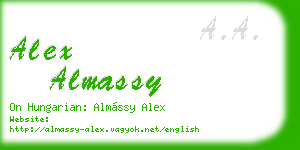alex almassy business card
