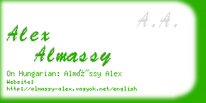 alex almassy business card